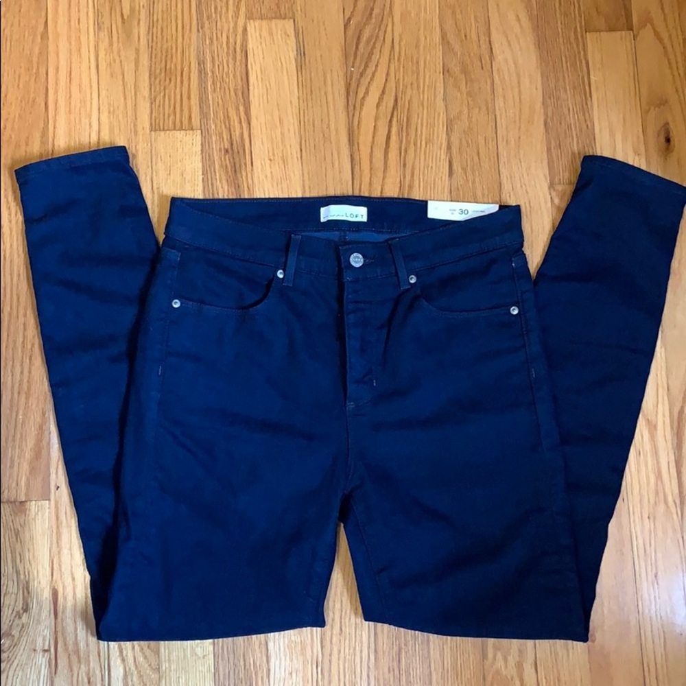 LOFT cozy denim leggings in indigo